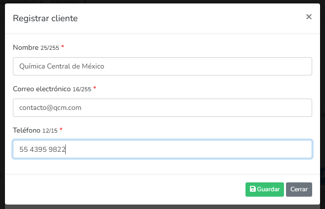 Piezas.RegistrarCliente